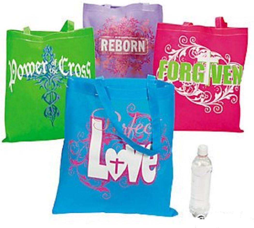 Christian Religious Tote Bags (12 Pack)