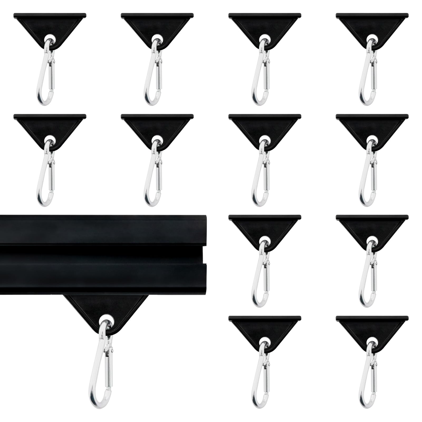 Seekliny 12 Pack 3030/4040 Extrusion Sliding Hook for 30/40 Series T-Slot V-Slot Aluminum Extrusion Hardware Accessories Black
