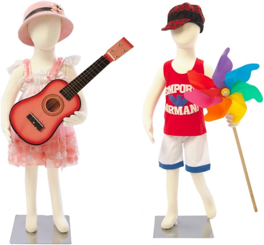 Abstract Standing Unisex Child Mannequin + Base (R-04) (2 in Box!)