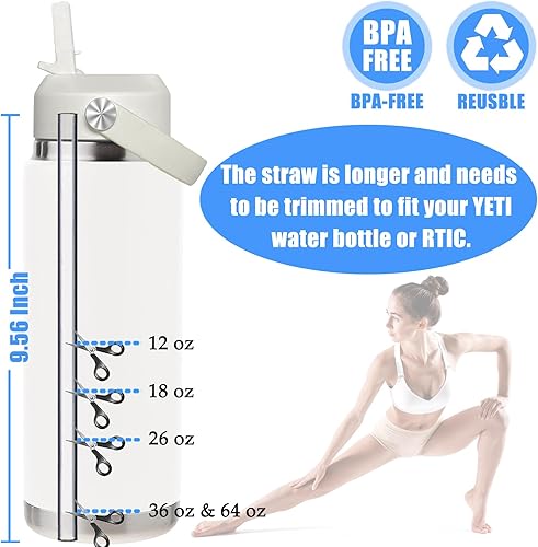 Miniatura 4 de YETI - Tapa de popote de repuesto, tapa de popote para botella de agua Rambler Jr, 12 onzas, 18 onzas, 26 onzas, 36 onzas, 64 onzas, accesorios