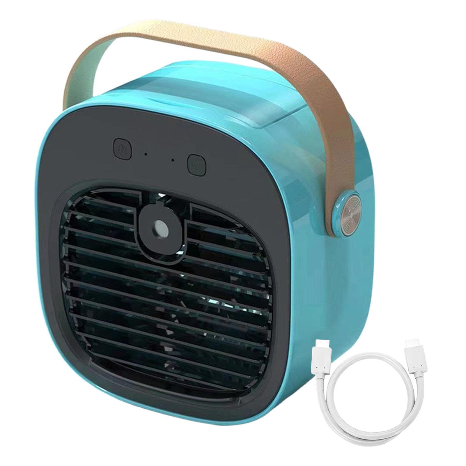 Ventilatore Scrivania Portatile 3 velocità USB ricaricabile silenzioso | Ventilatore da Tavolo con Nebulizzazione d'Acqua Per Camera Soggiorno Ufficio Campeggio Viaggio