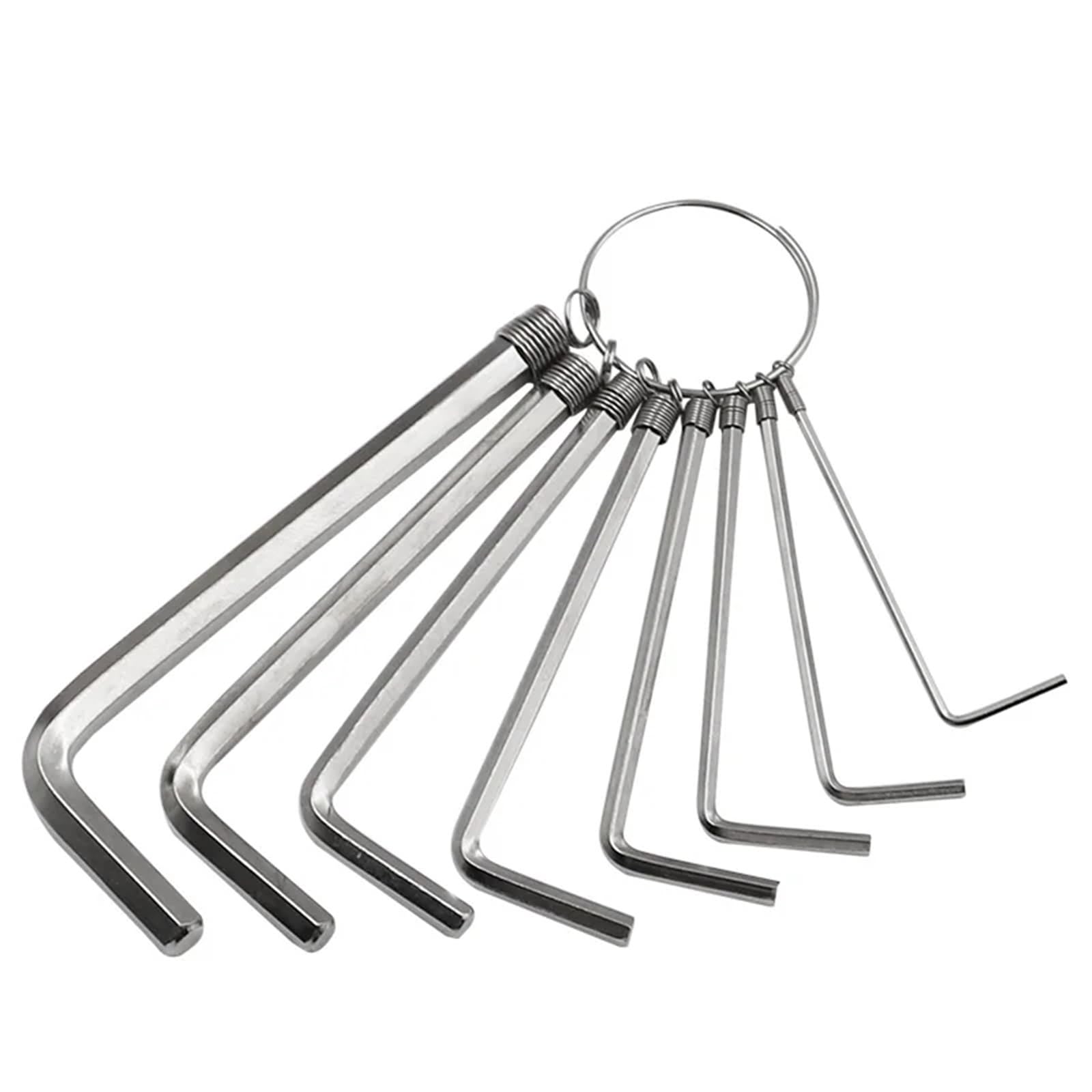 Hnulgvi 8Pcs Type Hexagonal Spanner With Flat Head Hex Key Wrench Metal Metric Allen Spanner Set Hexagonal Screwdriver Hand Tools(8Pcs)