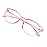 VisionGlobal Blue Light Blocking Glasses for Women, Anti Eyestrain, Computer Reading, TV Glasses, Stylish Square Frame, Anti Glare(Clear Pink,+5.00 Magnification)