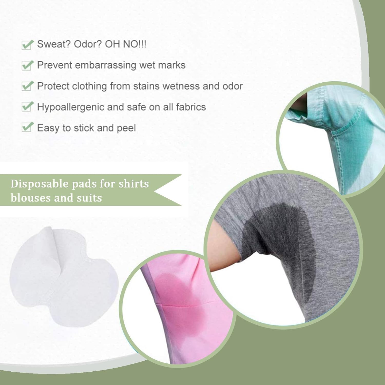 80 Pezzi Pastiglie Assorbi Sudore Uomo Donna,Assorbenti Ascellari Antisudore,Traspiranti e Confortevoli, Vestibilità perfetta assorbenti ascellari per perspirex ascelle