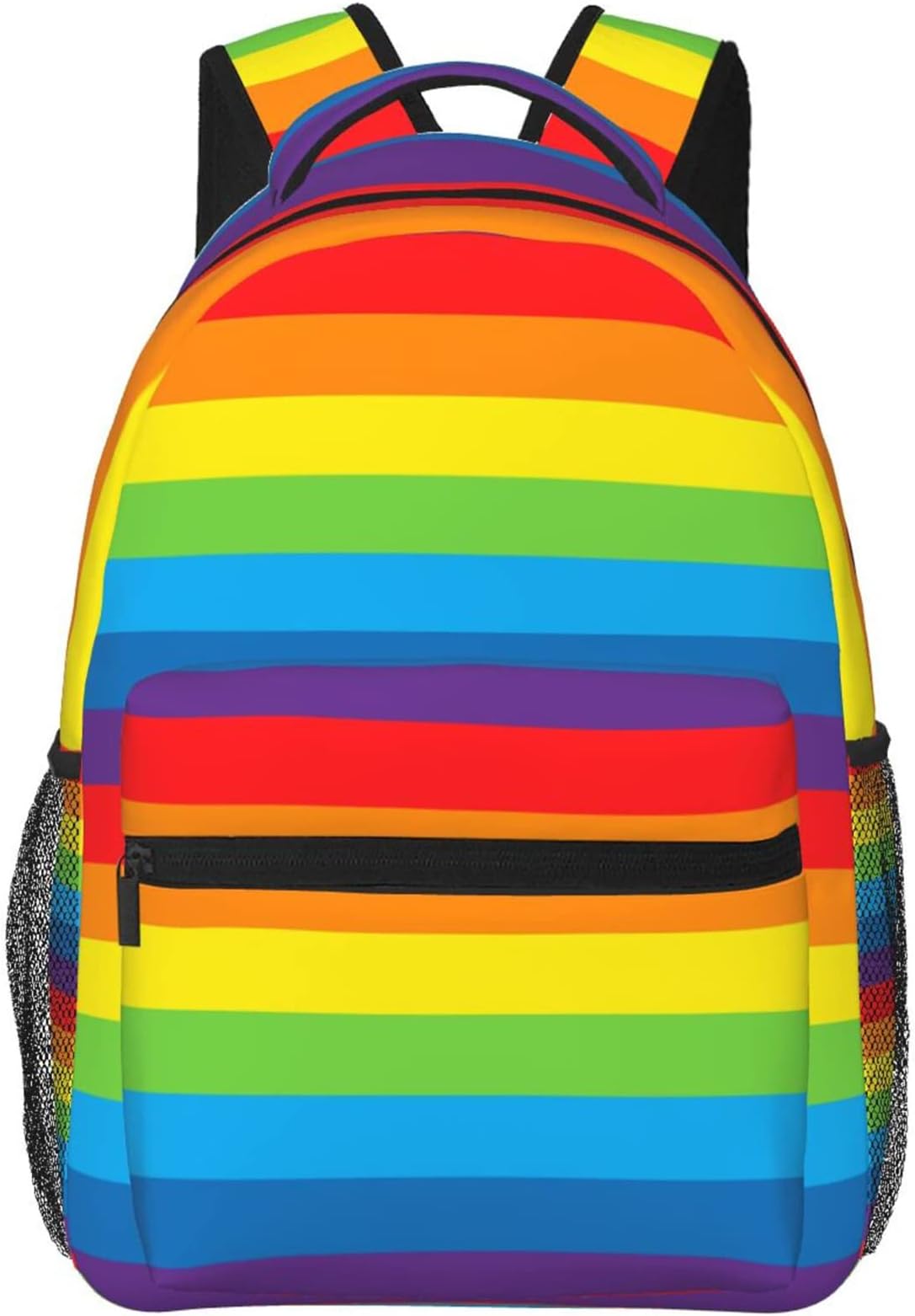 QwalnelyRainbow Backpack Waterproof Laptop with Durable Shoulder Straps