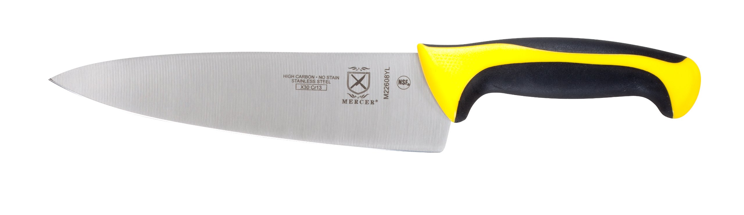 Mercer Culinary Millennia 8-Inch, Yellow, Stainless Steel, 8" Chef's Knife