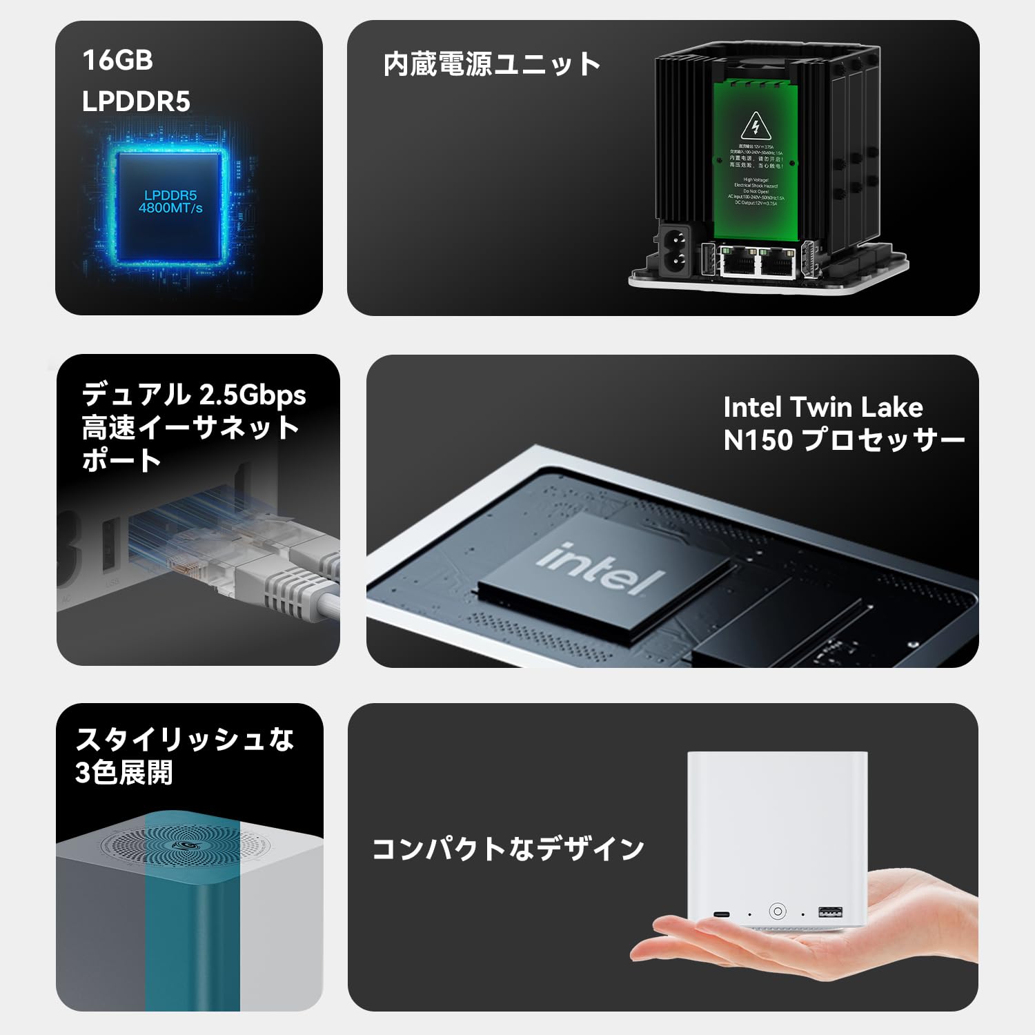 Amazon.co.jp: Beelink ME ミニ PC、Intel N150 NAS、16G LPDDR5、1TB
