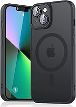 AK Magnetic Case for iPhone 13, Compatible with Magsafe, Translucent Matte Back Scratch Resistant TPU Case Wireless Charging, Anti-Shock Case for iPhone 13 (Black)
