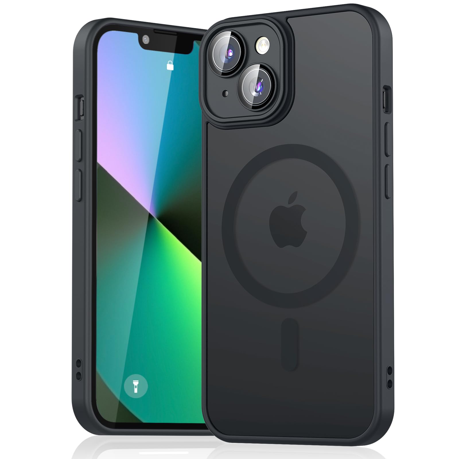 Strong Magnetic for iPhone 13 Case Fits MagSafe 10FT Drop Resistant Matte Skin Feeling Back Cover Shockproof Slim Fit for iPhone 13 Case Cover (iphone 13)