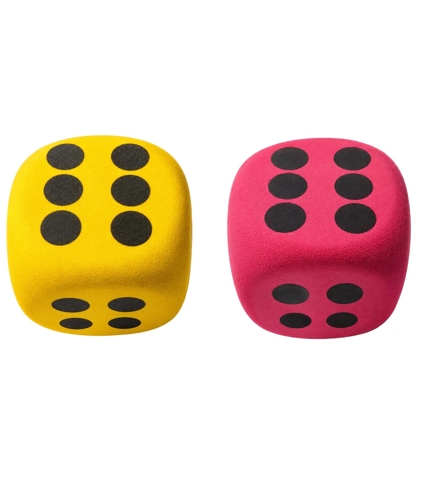 2-Piece Big Dice Set, 6cm EVA Dice Cube for Games, Red and Yellow Soft Silent Gaming Accessory for Tabletop Games and Teaching-image-38