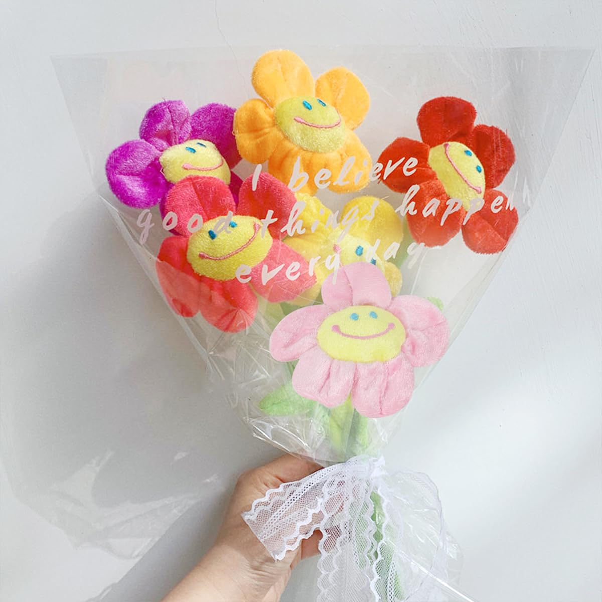 Amazon｜Lakymisy 笑顔花束 6色 6本入 フラワー かわいい 贈り物 花束