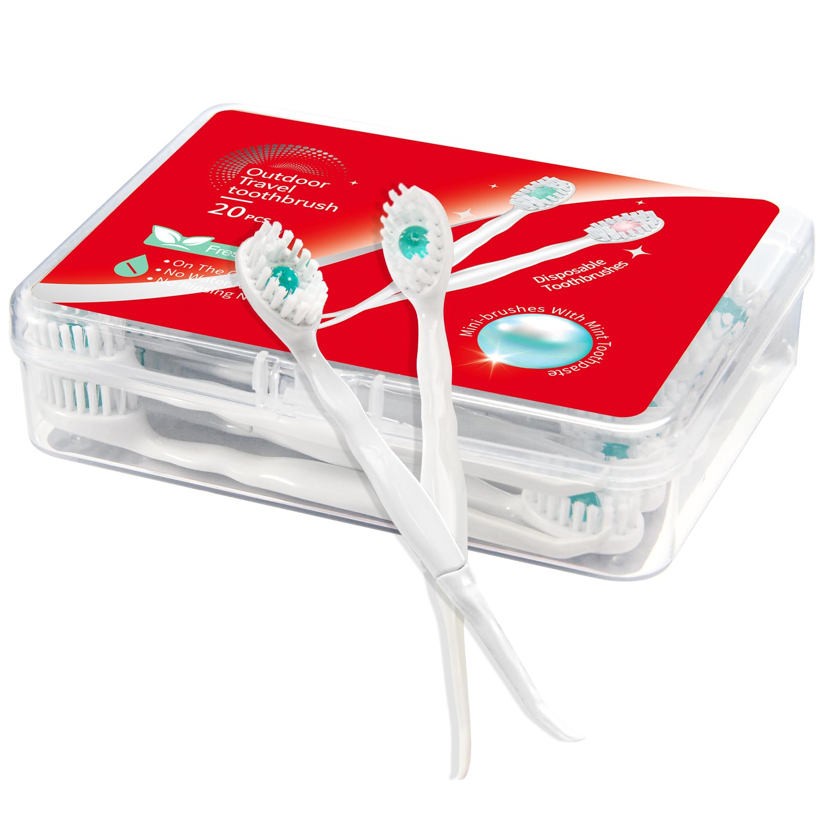 Malisseladi Mini Spazzolini Da Denti Monouso Con Pasta E Stuzzicadenti, Detergenti Linguali, Riduce L'alito Cattivo, Raschietto Per Lingua, Spazzolino Da Denti Con Pasta, Stuzzicadenti Per Lavoro O-image