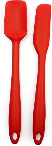 RSVP International Ela's Favorite - Espátula de silicona sin BPA, color rojo, 8 pulgadas, para raspar baterías, voltear huevos, pasteles de hielo y