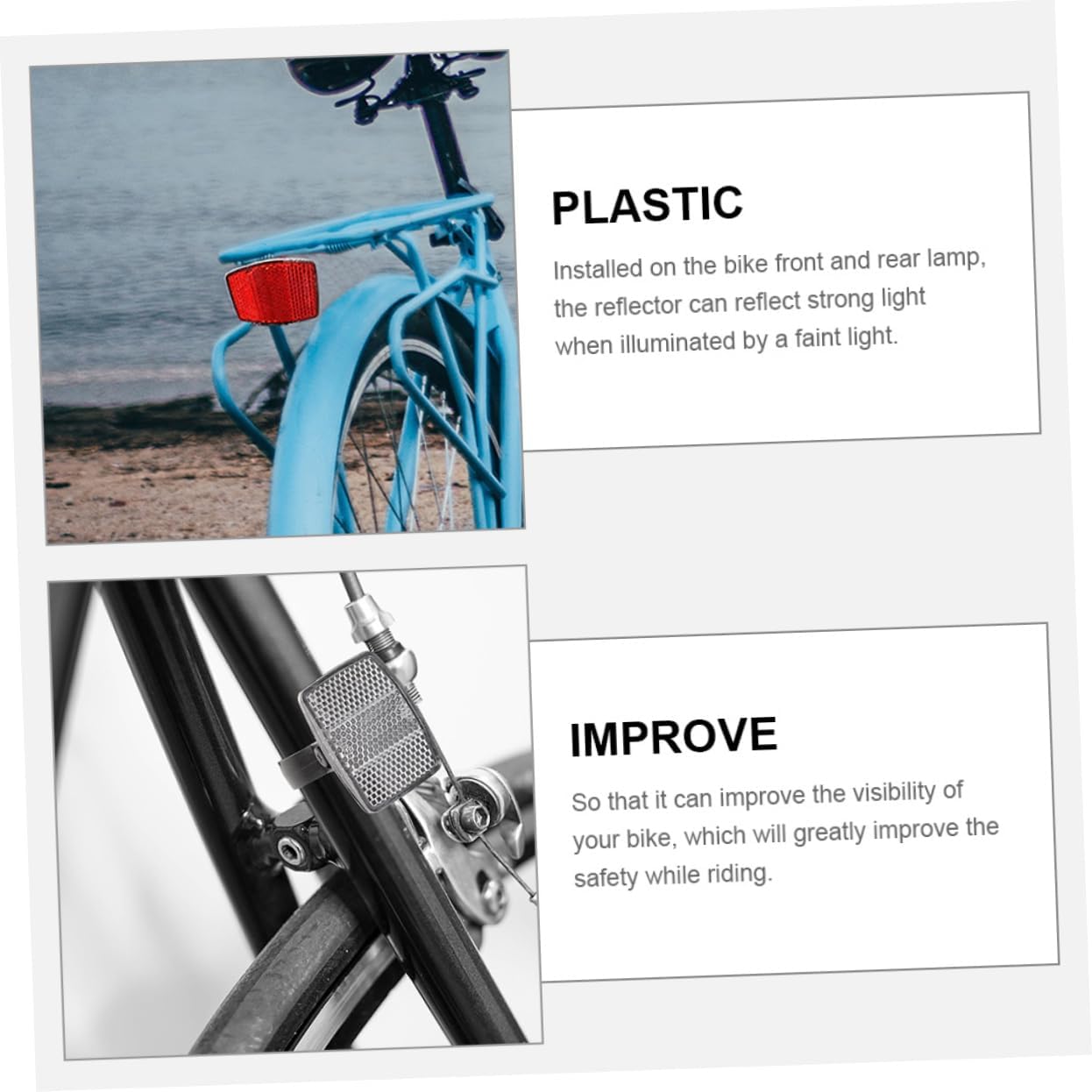 INOOMP Bicycle Reflector Bicycles Reflectors Reflector Front Lamp Rear Reflector Tool Bike Accessory Mountain