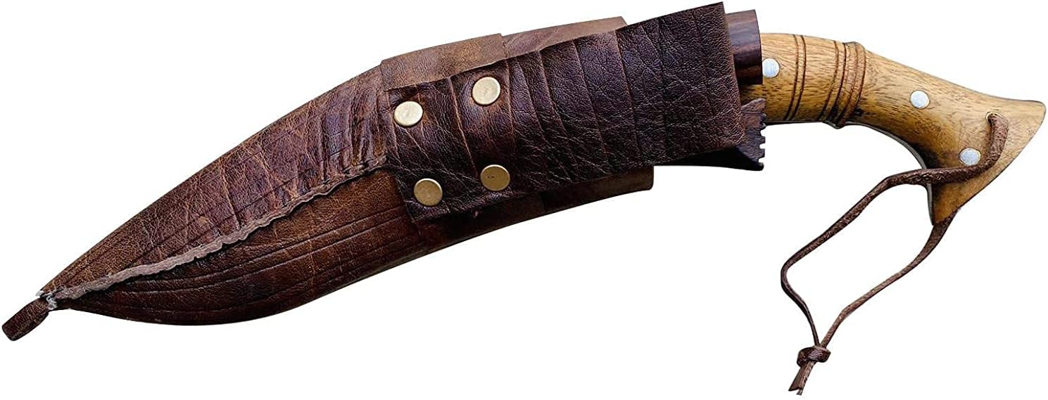 Genuine Full Tang Blade Angkhola Rust Free Farmers Kukri/Knife - 8 Inches Ex - Army Hanshee Combate Khukuri - Handmade in Nepal with Rosewood Handle