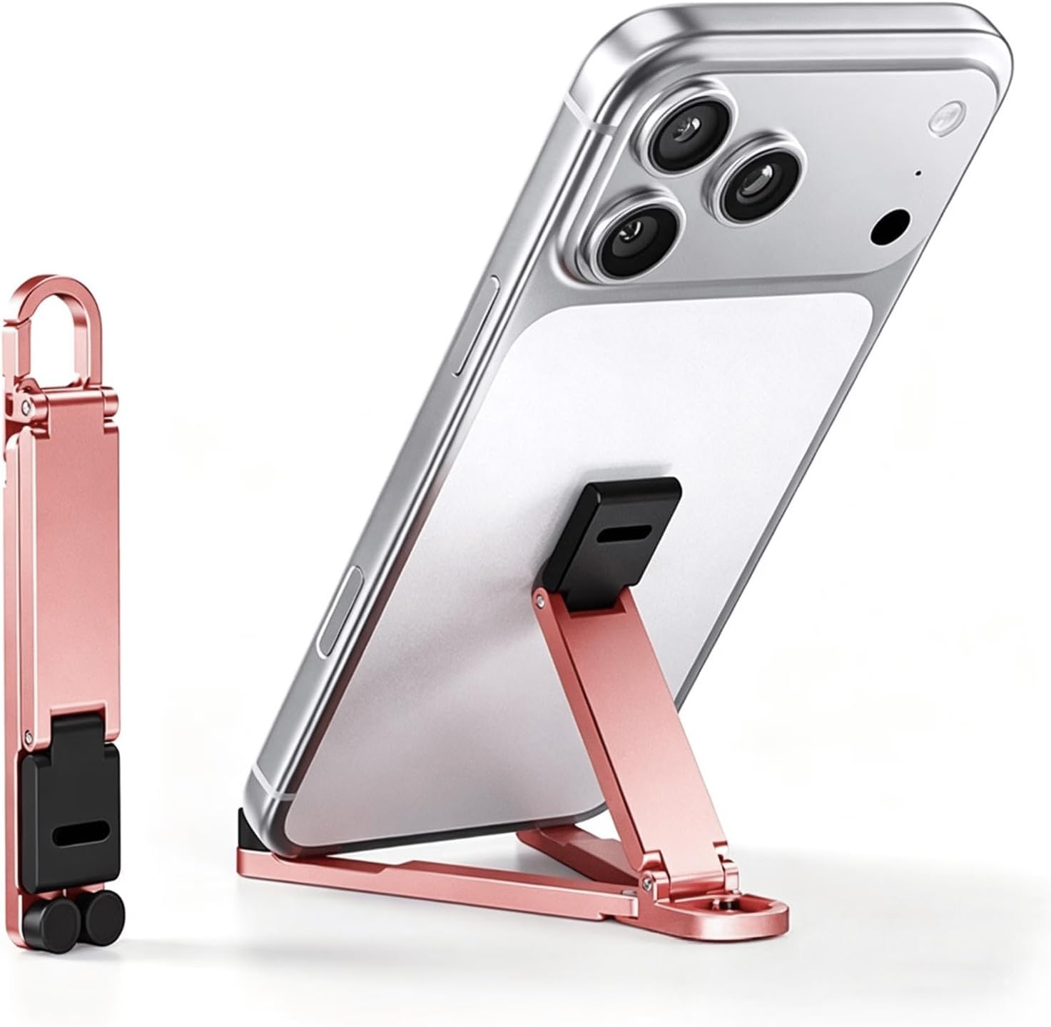 Mini Foldable Pocket Phone Stand with Keychain, Portable Cell Phone Holder