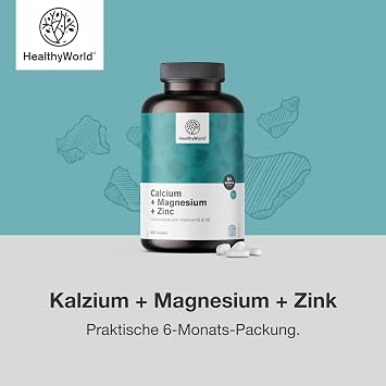 HealthyWorld Calcium + Magnesium + Zinc Complex - 400 Tablets