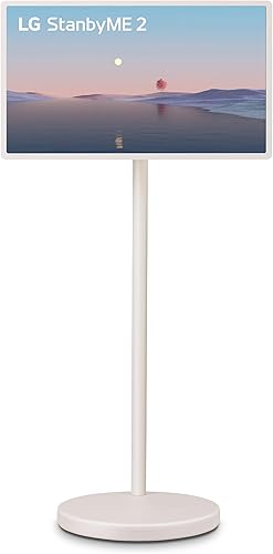 LG StanbyME 2 de 27 pulgadas con cubierta de folio, pantalla táctil portátil, Dolby Vision, HDR10, modo cineasta, batería incorporada, rotación