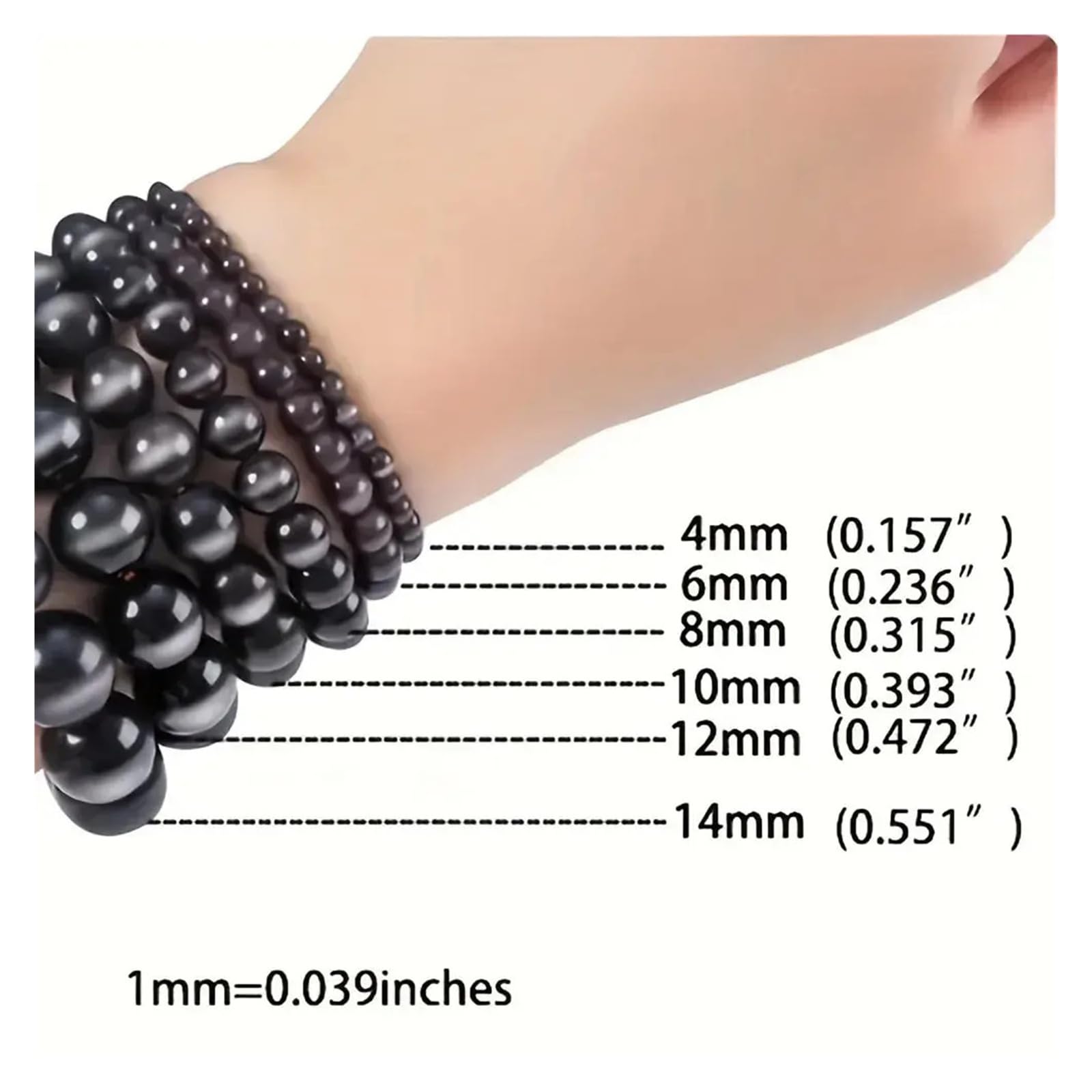 Generico Bracciale da donna semiprezioso con perline di cristallo e pietra, combinazione multistrato ametista