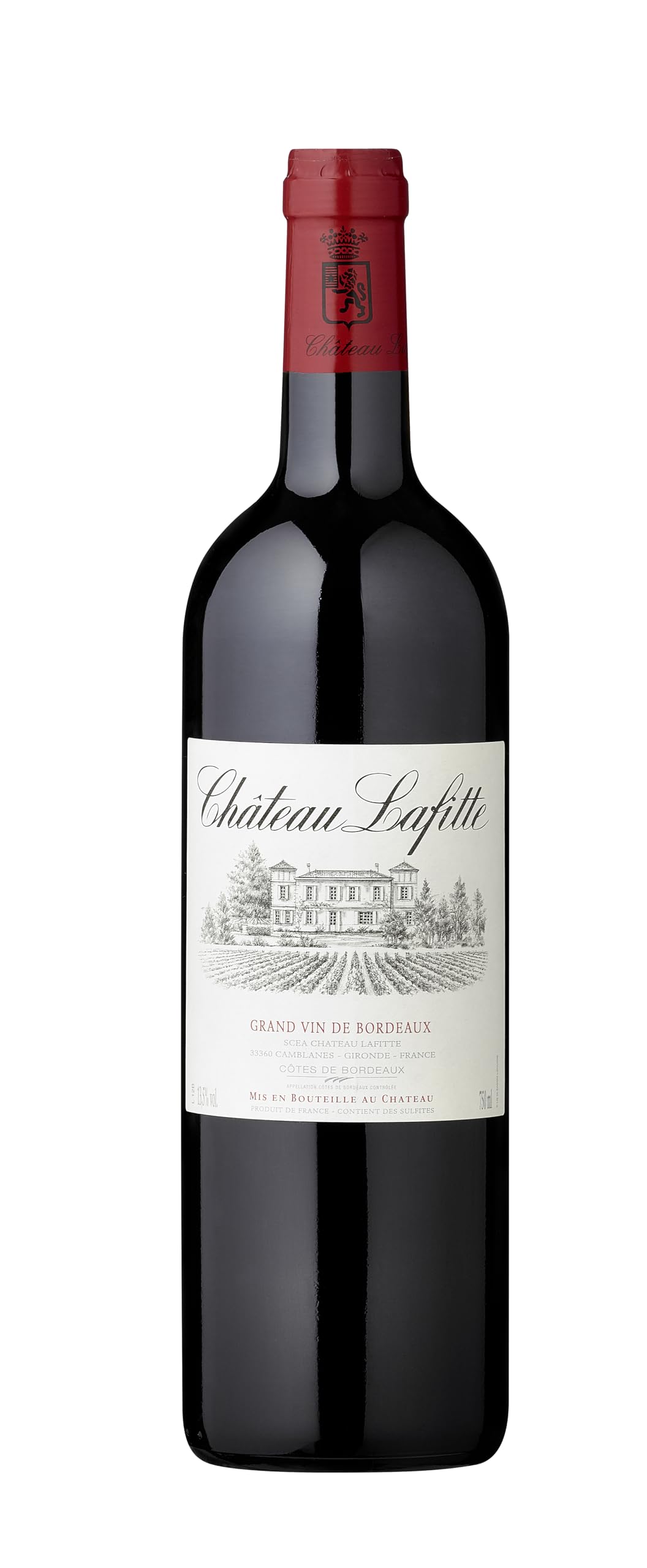 Lafitte Château, Côtes de Bordeaux AOC - Trockener Rotwein aus Frankreich (1 x 0,75 l) (Packung mit 6)