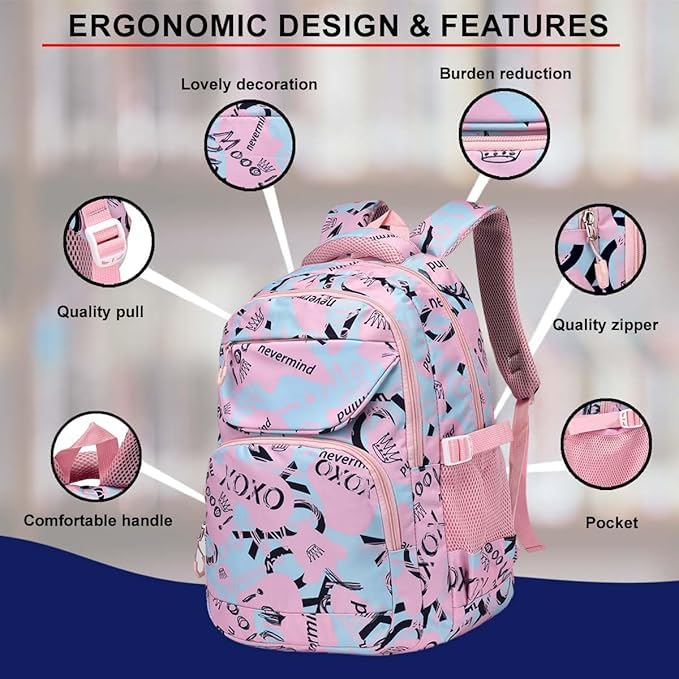 Image of 30L Waterproof 14 Inch Laptop Backpack for School, College, Office, Travel and Hiking Spacious Lightweight Daypack with Multi-Compartment Storage for Men and Women