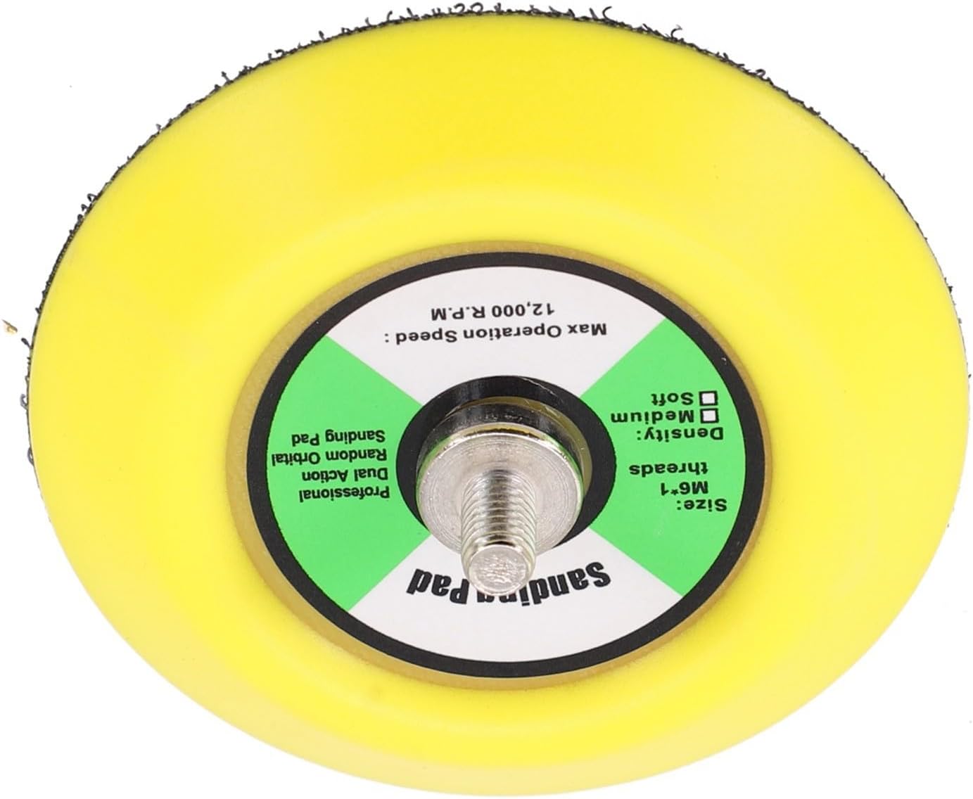 1–6 Polishing Sanding Disc Backing Pads Pneumatic DA Orbital Sanders, M6/M8 Thread, 12000 RPM Max, Compatible with Artificial, Wood, & Auto Finishing(3 inch)