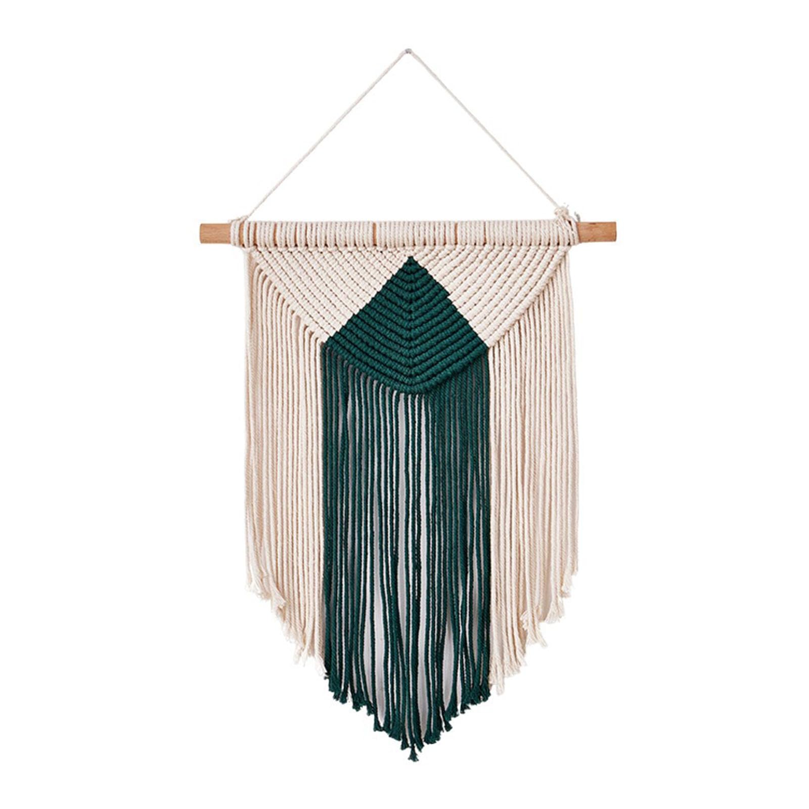 Boho makrama ścienna wisząca ręcznie wykonana bawełniana lina