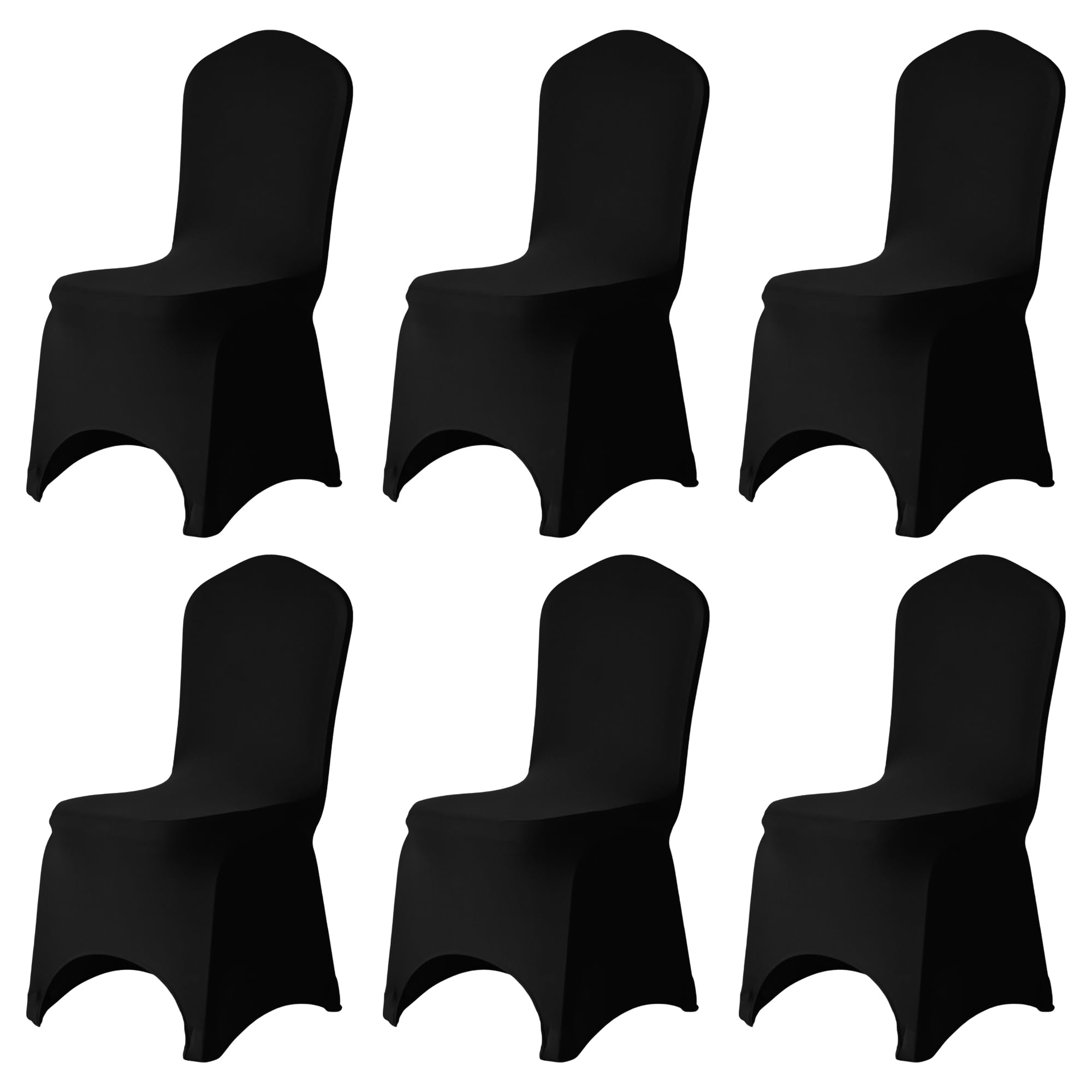 Housses de chaise élasthanne noir 220 g/m² premium WedDecor pour événements chic