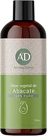 Óleo Vegetal De Abacate - Prensado a Frio, 100% Puro e Vegano | Alto Poder De Hidratação Para Corpo e Cabelo 120 ml - Aroma D’alma