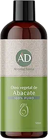 Óleo Vegetal De Abacate - Prensado a Frio, 100% Puro e Vegano | Alto Poder De Hidratação Para Corpo e Cabelo 120 ml - Aroma D’alma