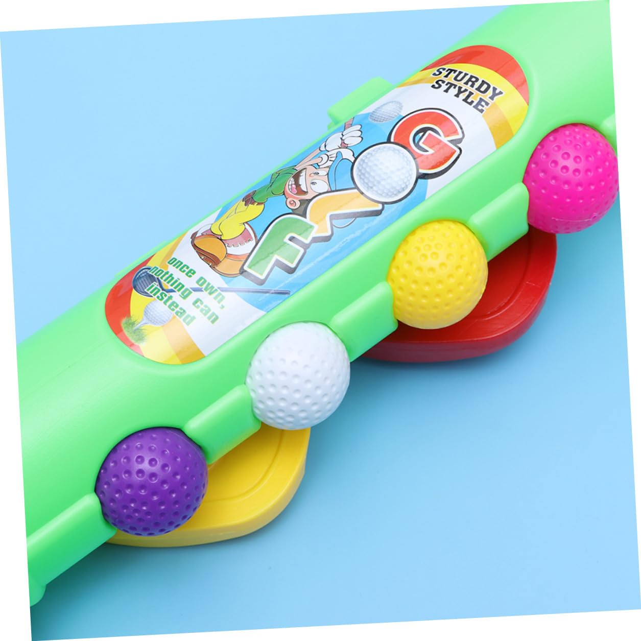 Artibetter Ensemble de Golf pour Garçon et Filles Vert, 2 Sets en Plastique Légers et Portables, Jouets Sportifs Éducatifs D'intérieur et D'extérieur, pour Jeux en Famille et Développement
