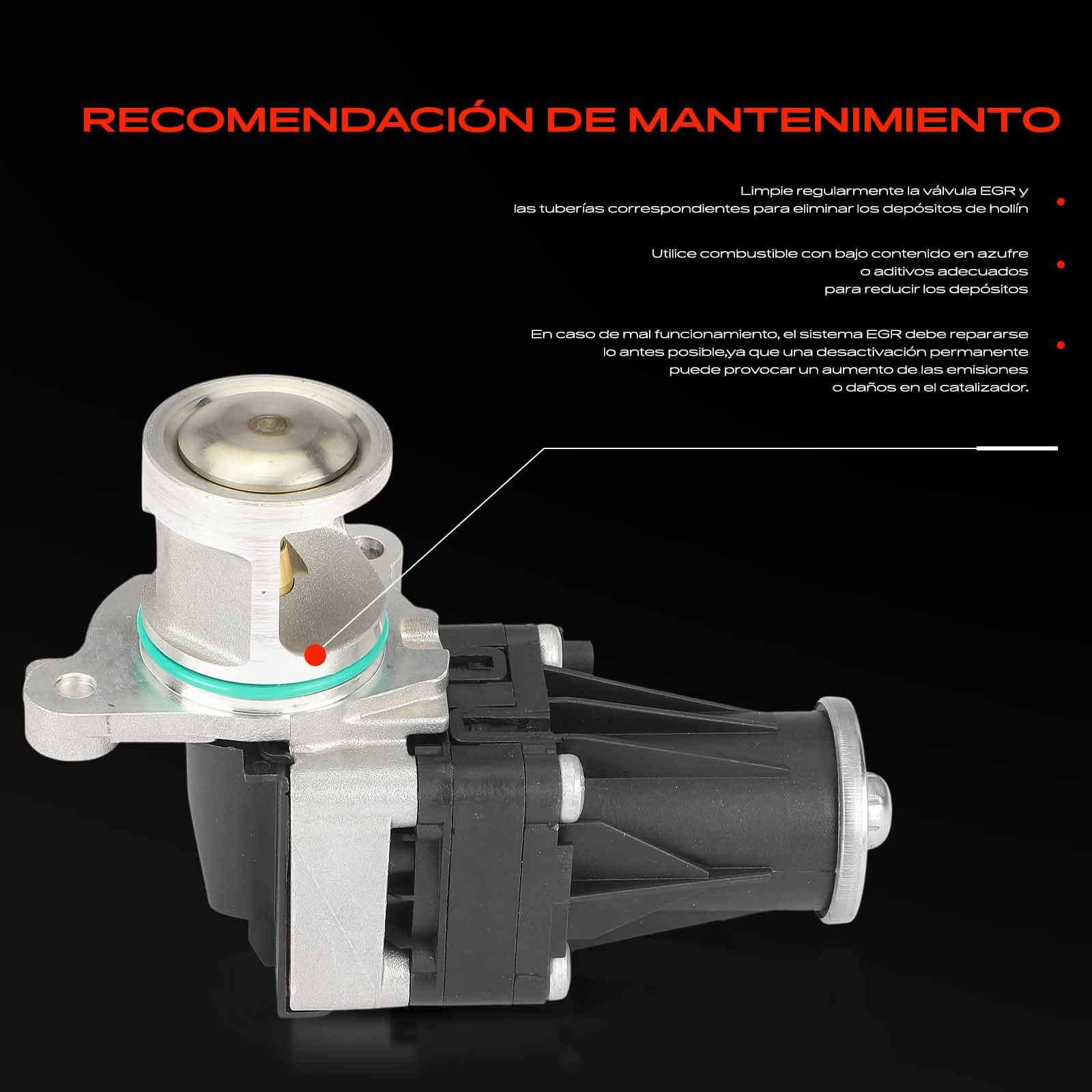 Frankberg Válvula EGR de recirculación de gases de escape de 5 Polos | Compatible con: Torneo Focus III, S40 II 544, S-Max WA6, DS5, 508, 207 WA_ WC_, V50 545, 208, V60 I 155, Focus III Saloon