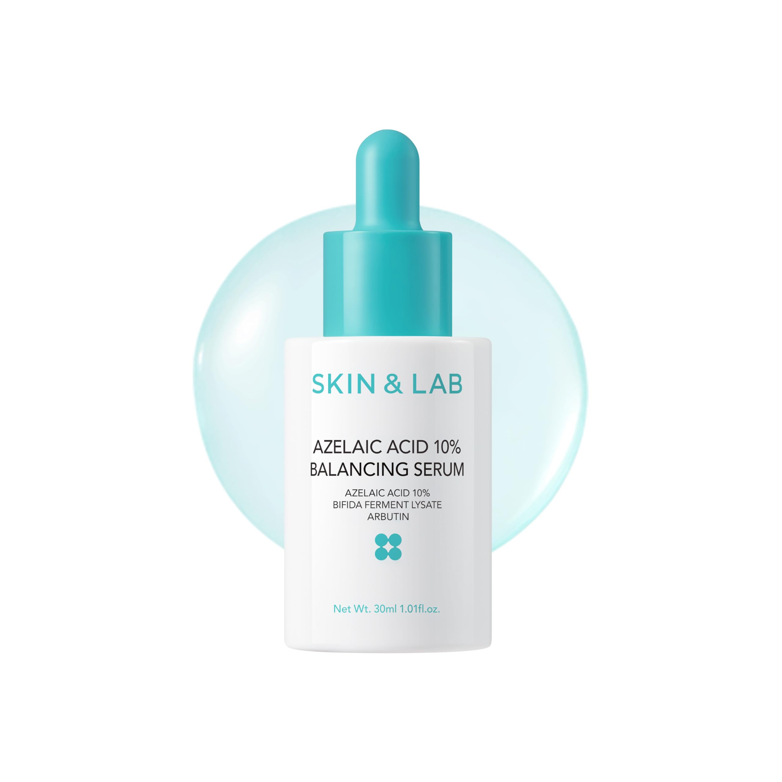 [SKIN&LAB] Azelaic Acid 10% Balancing Serum Bifida Ferment lysate Arbutin 30ml,(1.01 fl.oz), Facial Serum for Blemish-Prone, Sensitive Skin, Blemish Care Korean Tone Skincare, Lightweight