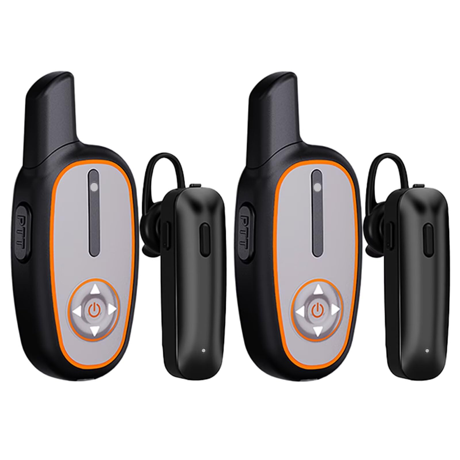T-BL8 Bluetooth Mini Walkie Talkies mit Kabellosem Headset PMR446 | 16 Kanäle, Typ-C Wiederaufladbares, 3 KM, 28g Leicht, Bluetooth Funkgerät für Restaurant Hotel Sicherheit Outdoor, 2 Stück