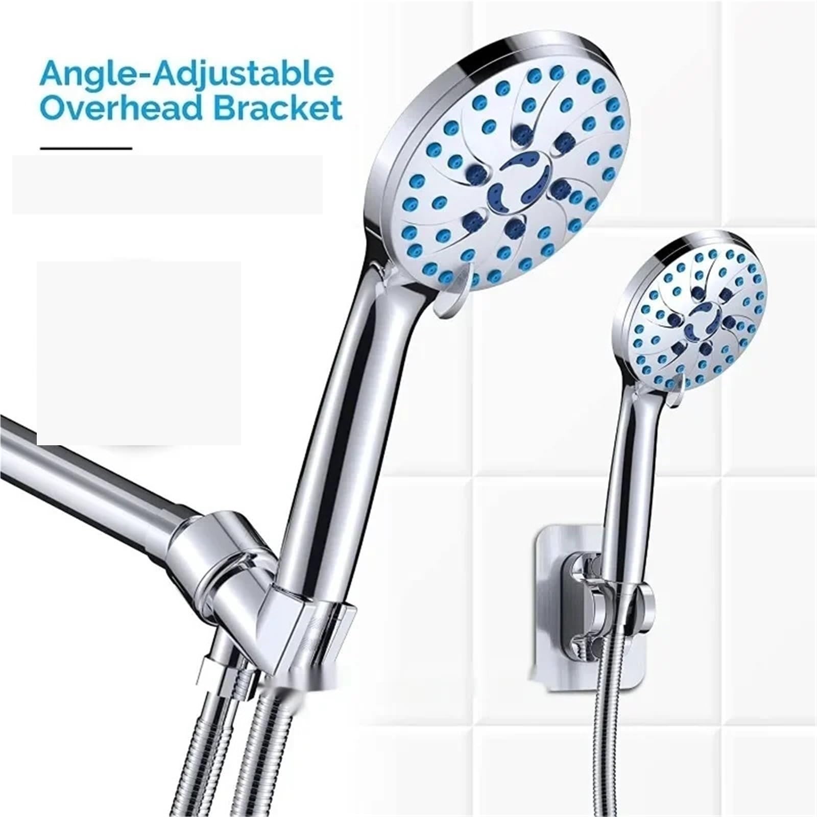 Cabezal De Ducha Cabezal de ducha mano con pistola rociadora 2 engranajes, Spa masaje 5, grifo lluvia alta presión Para BañO En Casa(Black)