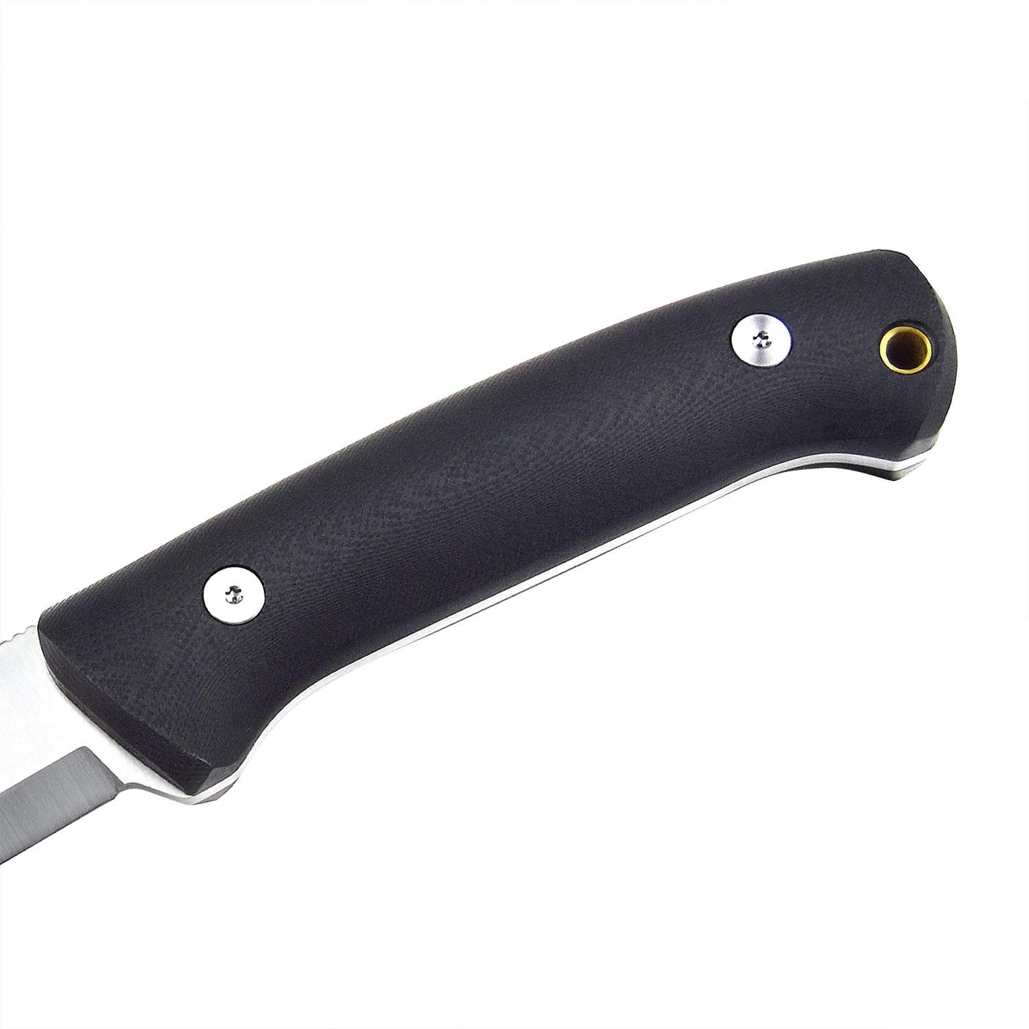 Harnds Forester Full Tang Cuchillo Fijo con Sandvik 14C28N Hoja Bushcraft al Aire Libre Caza Supervivencia (Mango G10 + Funda Kydex)