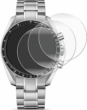 Savvies 4X Full-Screen Protection Film for Omega Speedmaster Moonwatch Professional 42 mm Full Cover Screen Protector 3D Curved [Edge to Edge]