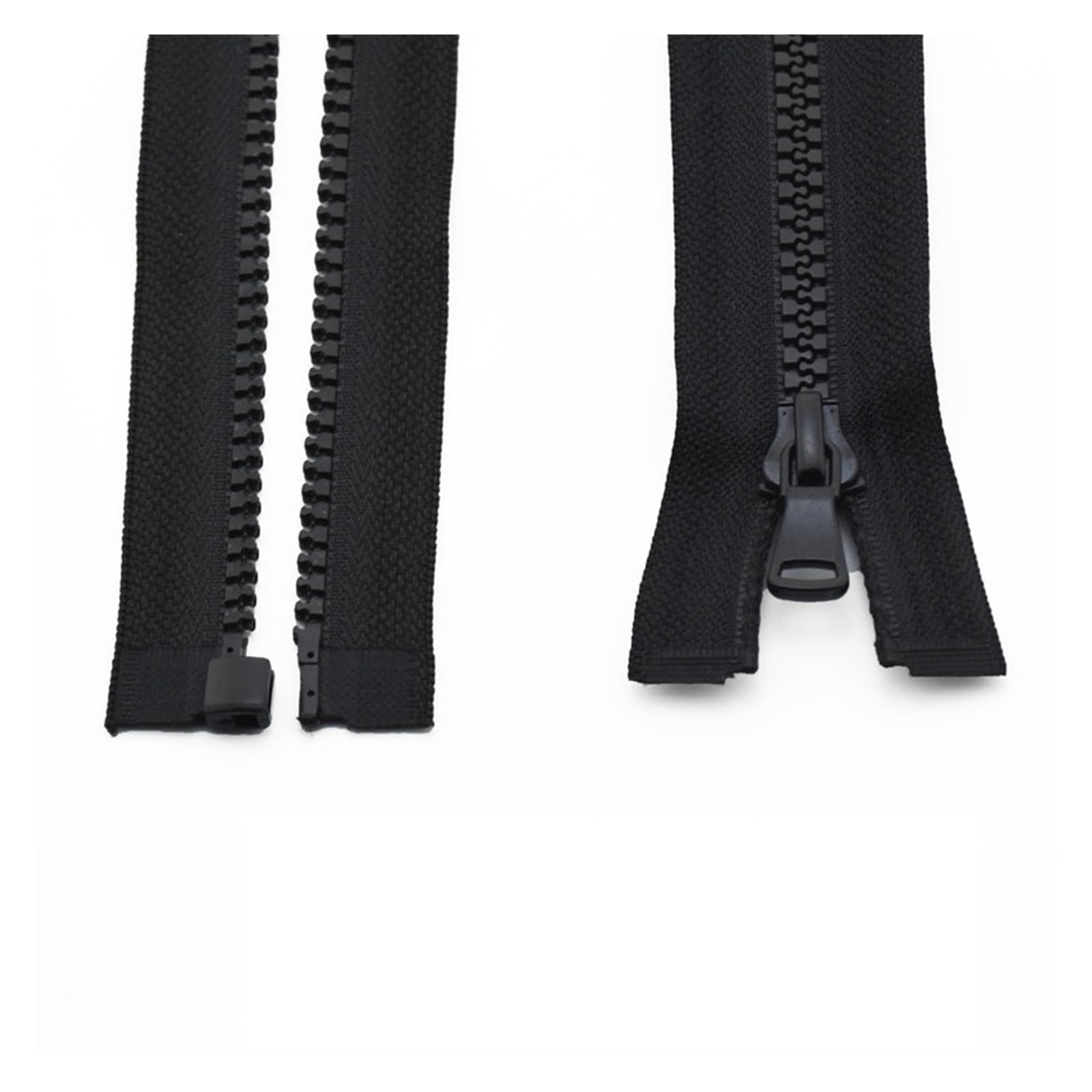 Zip 3 pcs 5# 30/40/55/60/70/80/90 cm Resin Zipper Open-End Auto Lock Plastic Zippers for Sewing Clothing Bag Clothes (Color : Black, Size : 80CM_5#)