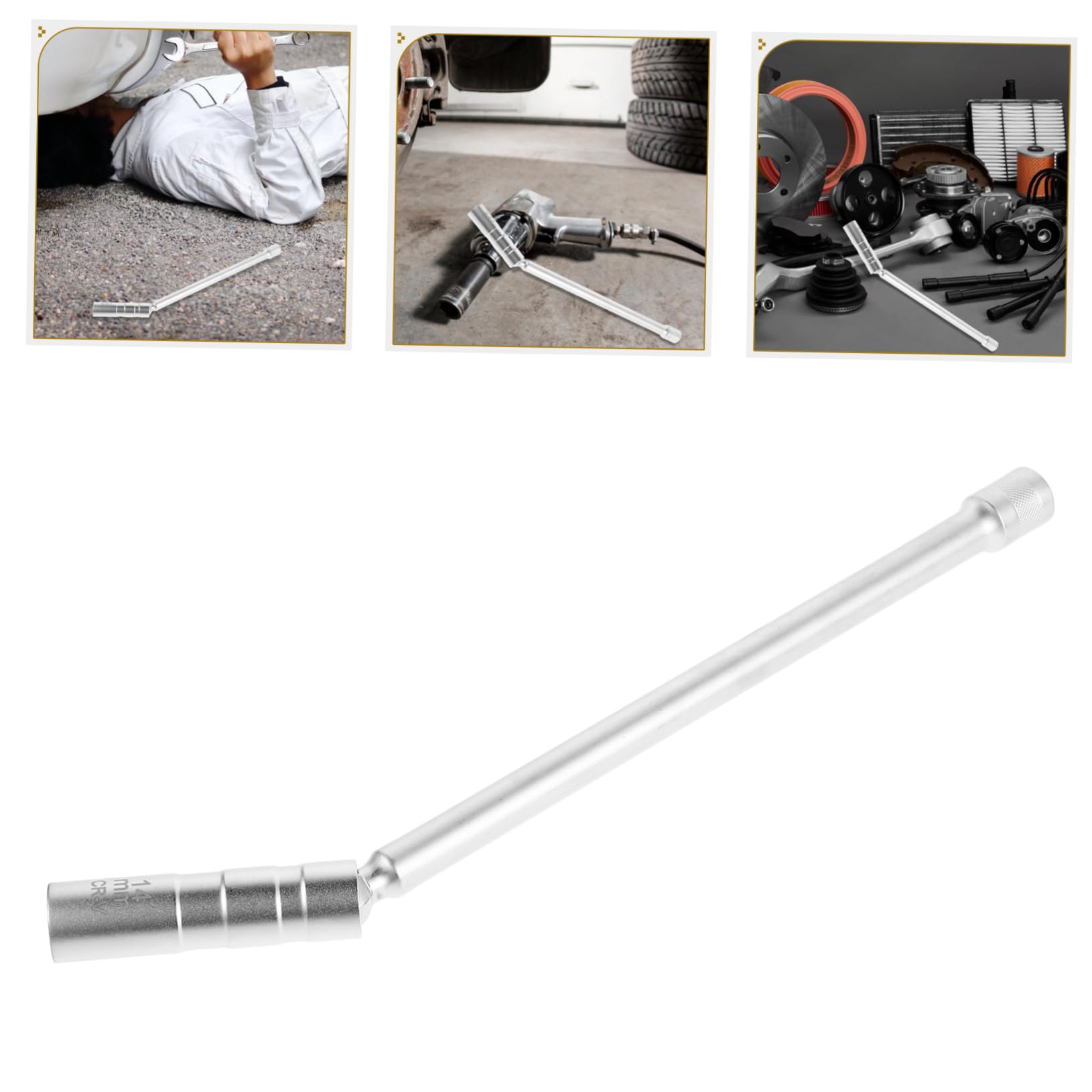 MAGICLULU Chiave Magnetica per Candele Auto, Presa in Acciaio, Design Ultrapiatto 14mm e Lunghezza Estesa, per Motori Moderni e Spazi Stretti