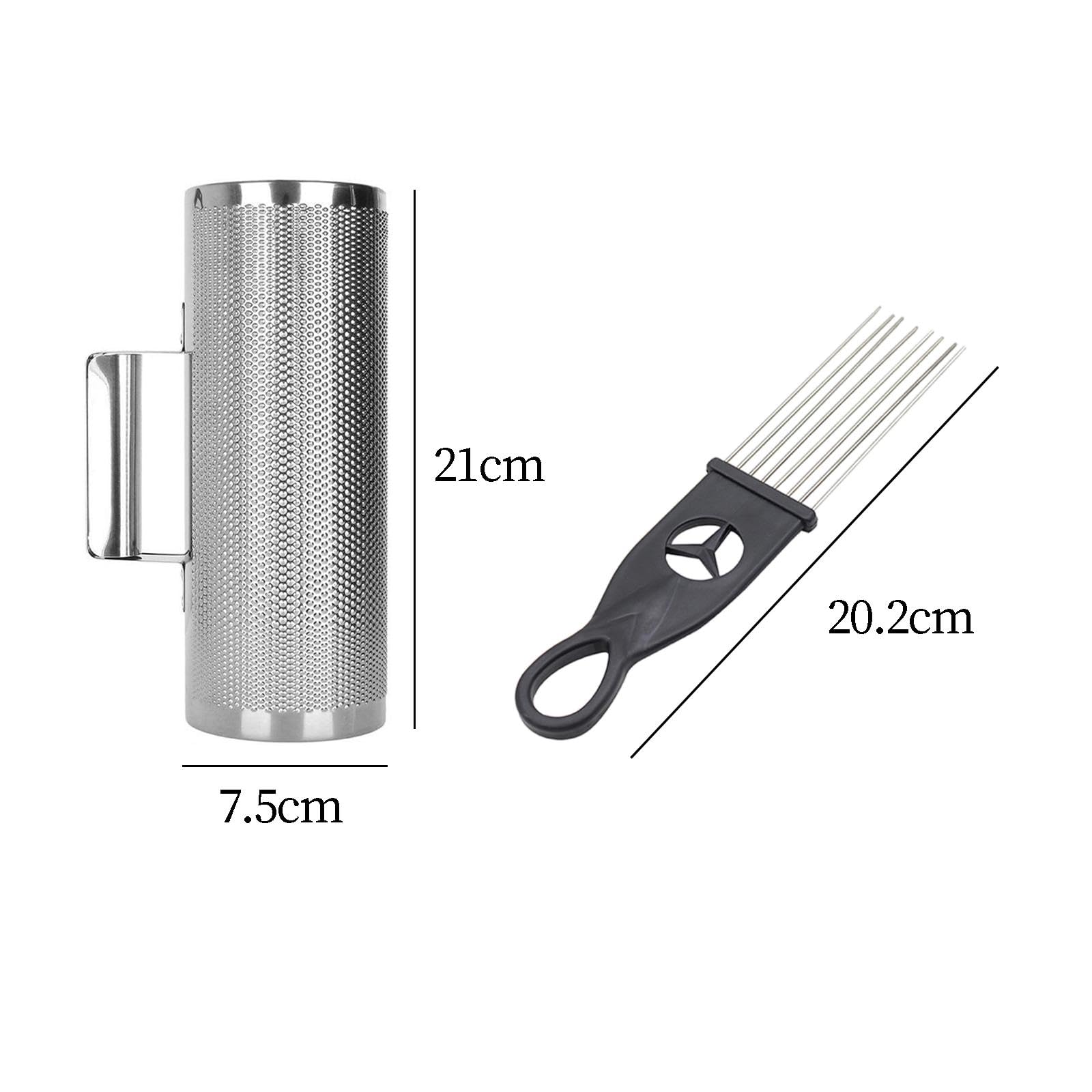 Guiro Instrument, leichtes Hand-Percussion-Instrument für Live-Auftritte, 21 x 7,5 cm, Silber, 5 Stück