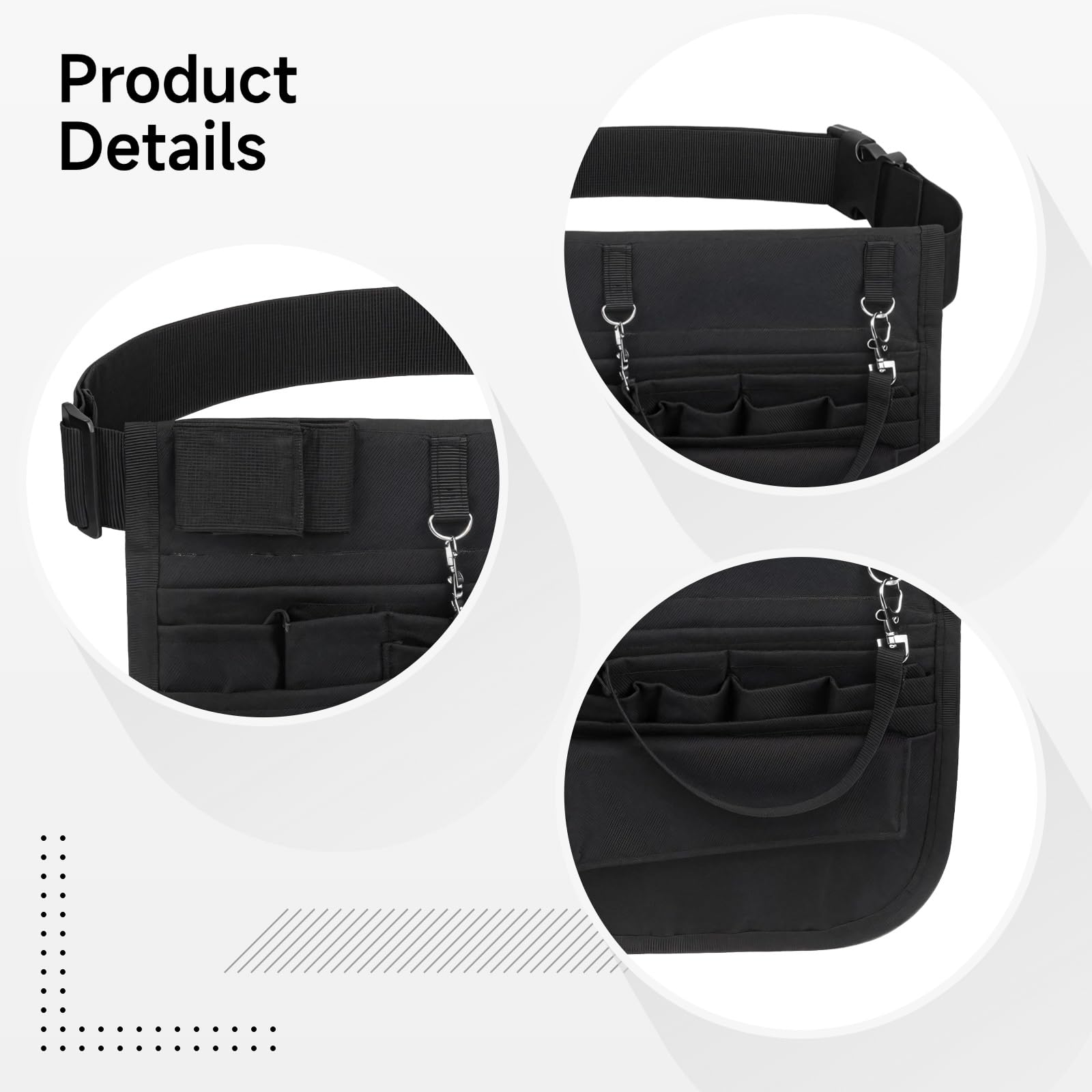 Nurse Fanny Pack mit Stethoskophalter, medizinische Gürteltasche für Pflegekräfte und Fachkräfte im Gesundheitswesen, verstellbarer Hüftgurt, wasserabweisendes Nylon, Fächer für Werkzeug und Zubehör
