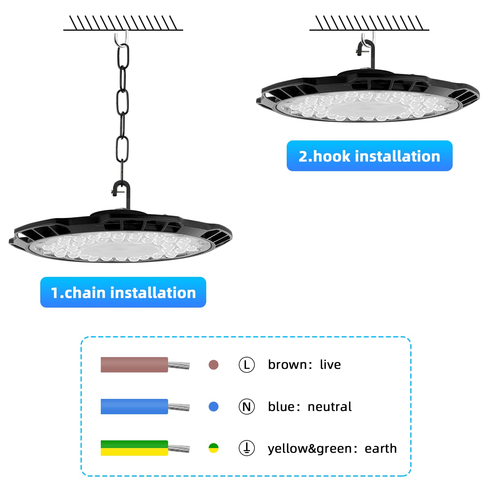 10Pack 200W LED UFO High Bay Light 6500K Daylight White 10000LM Workshop Lighting IP65 Waterproof Commercial Shop Industrial — view 5