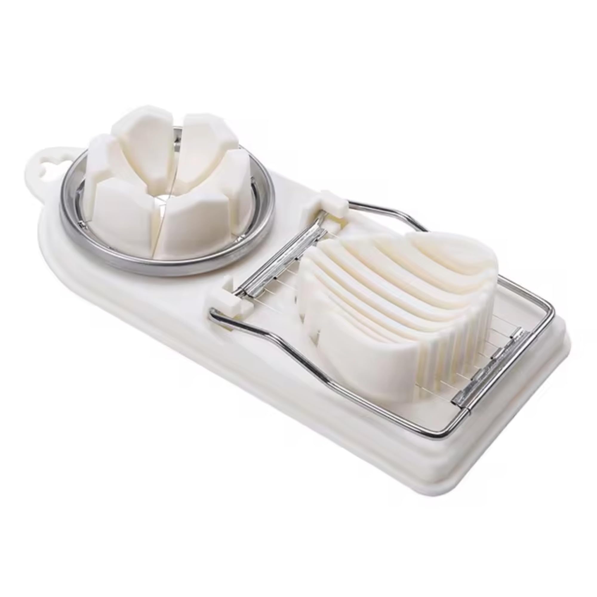 Trancheuse à œufs fleur inox pour réussir vos salades d'été