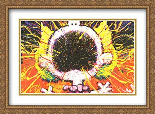 Big Loud Screaming Blonde 2x Matted 40x28 Large Gold Ornate Framed Art Print by Tom Everhart