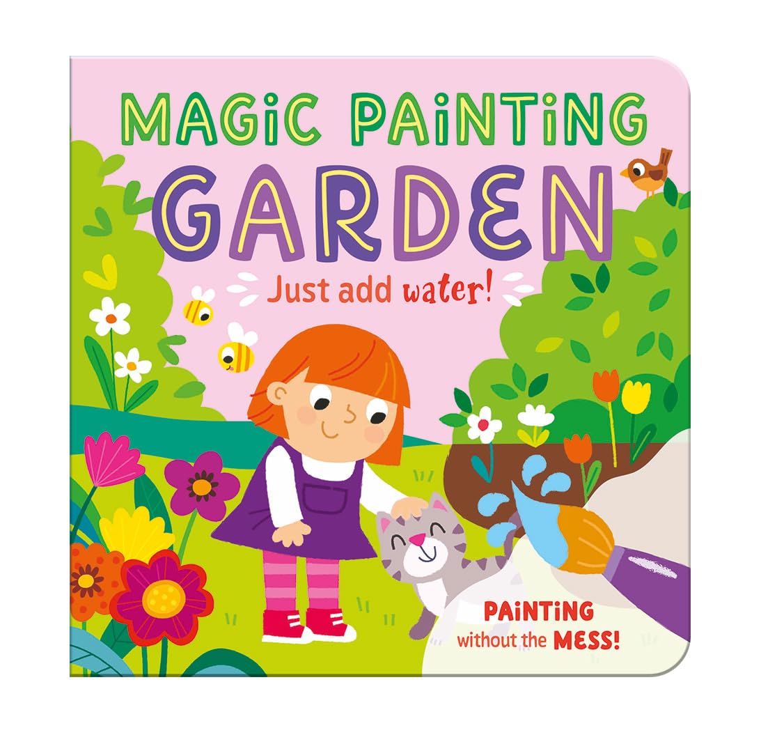 Magic Painting Book | Garden | Just Add Water | Mess-Free Colouring Board Book for Children