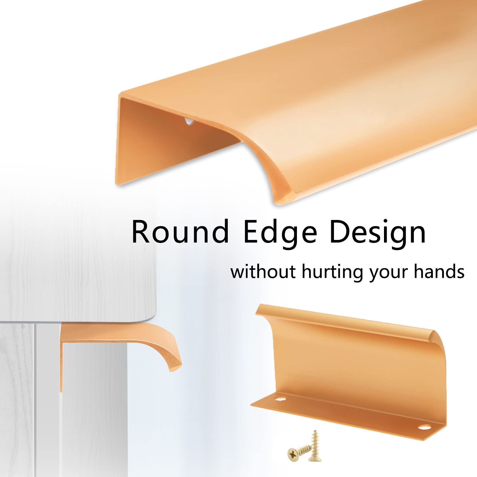 6 Maniglie Nascoste Per Mobili In Alluminio - Profilo A L Per Armadi, Cassetti E Cucina, 15cm - Foto 13