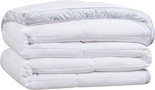 Laura Ashley 32182 Sageston - Edredón con refuerzo, tamaño King, California King, con tecnología de enfriamiento alternativa, lavable a máquina,