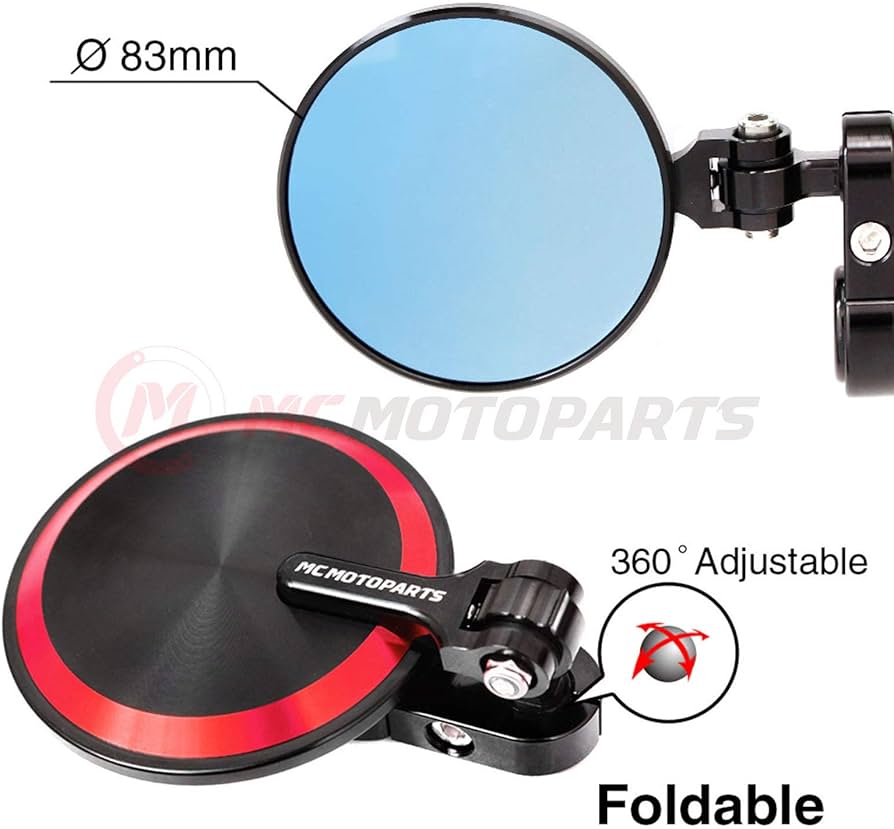 Amazon.com: MC Motoparts Red Reborn CNC Bar Ends Mirrors Amazon.com: MC Motoparts Red Reborn CNC Bar Ends Mirrors