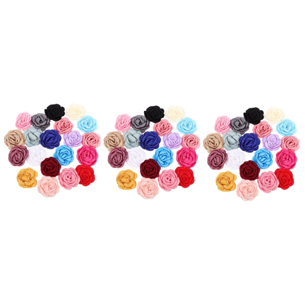 Housoutil 60 Pcs Pet Flower Collar Decor Small Dog Accessories Chiffon Flower for Pets Bow Tie Crimping