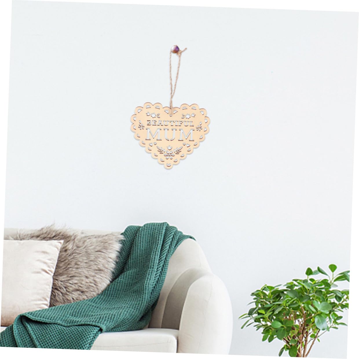 COHEALI 100 Pièces Décorations en Bois Brut Ajouré de Cœur, Lot de 20 Pendentifs en Bois Naturel, Ornement Artisanal pour Fête des Mères, Décoration Intérieure et Centres de Table, Présent